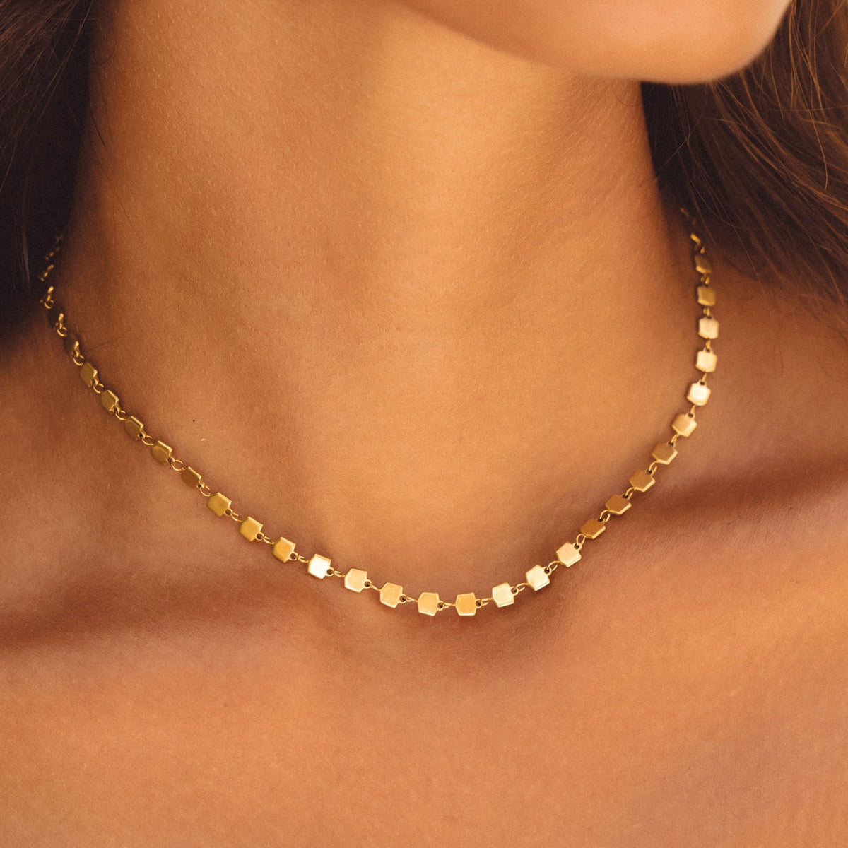 Round Disc Chain Choker, 39 cm — Ilios