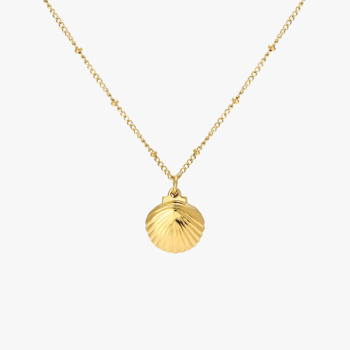Reversible Shell and Pearl Pendant Necklace