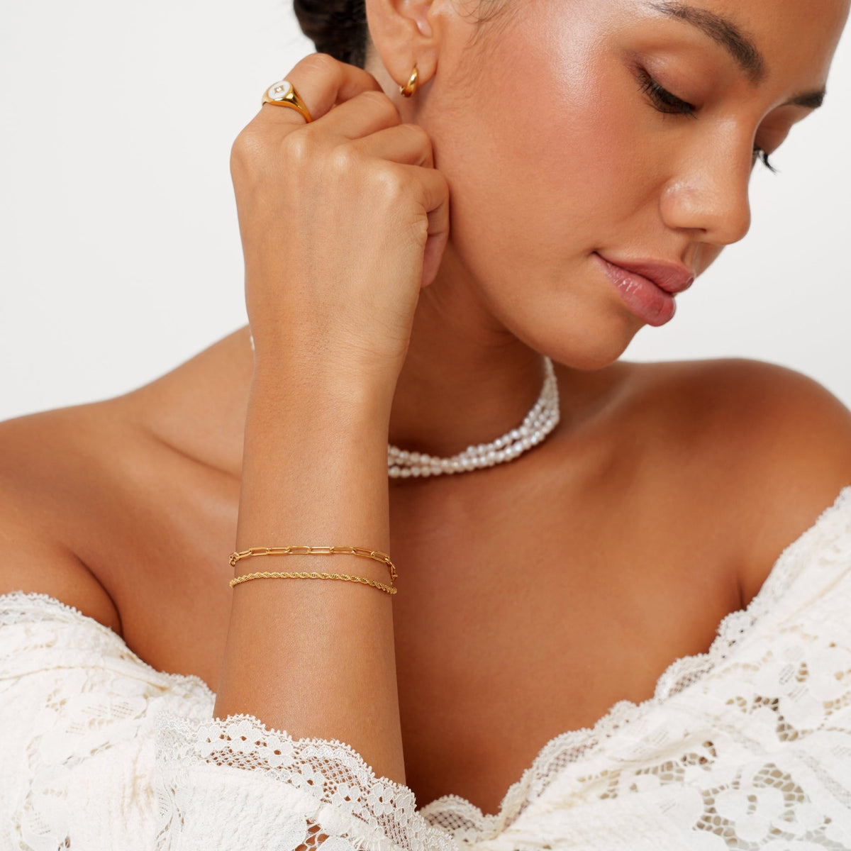 Layered Chain Bracelet, Stainless Steel — Go-To