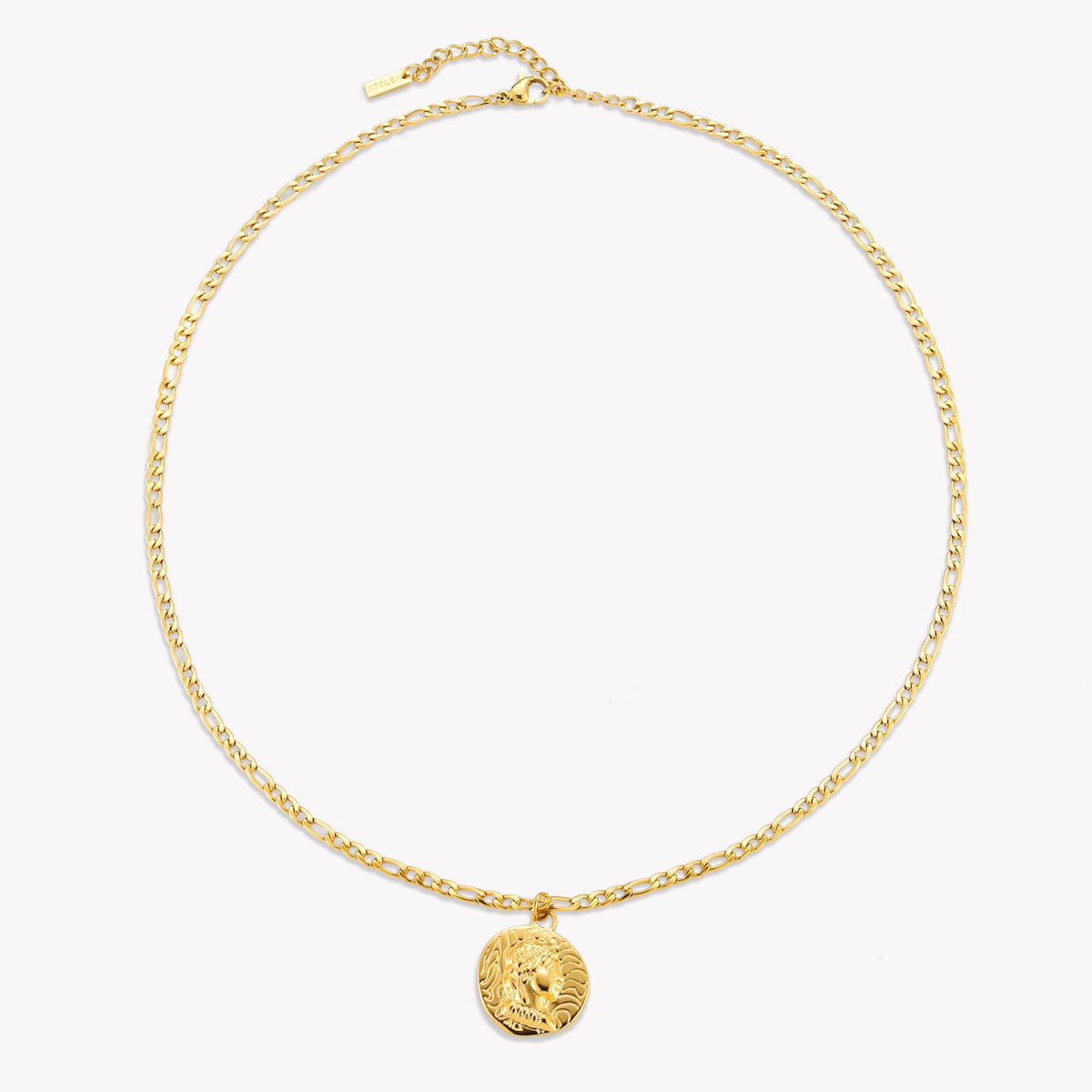 Roman Coin Pendant Necklace, Steel — Roma