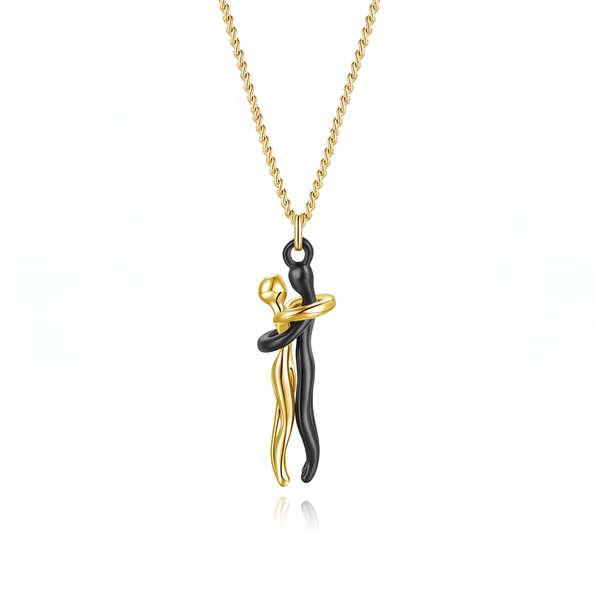 Hugging Figures Pendant Necklace — Embrace