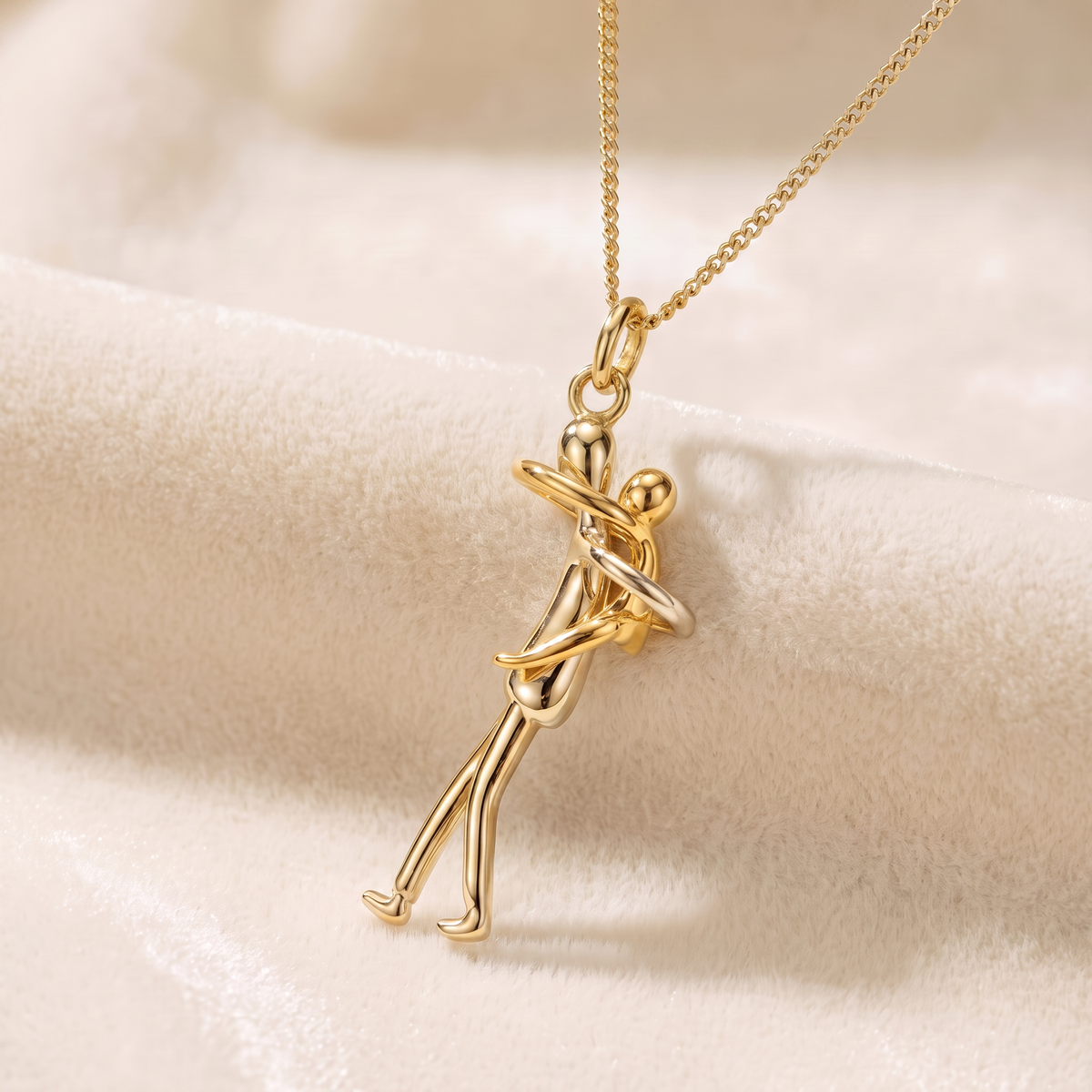 Hugging Figures Pendant Necklace — Embrace