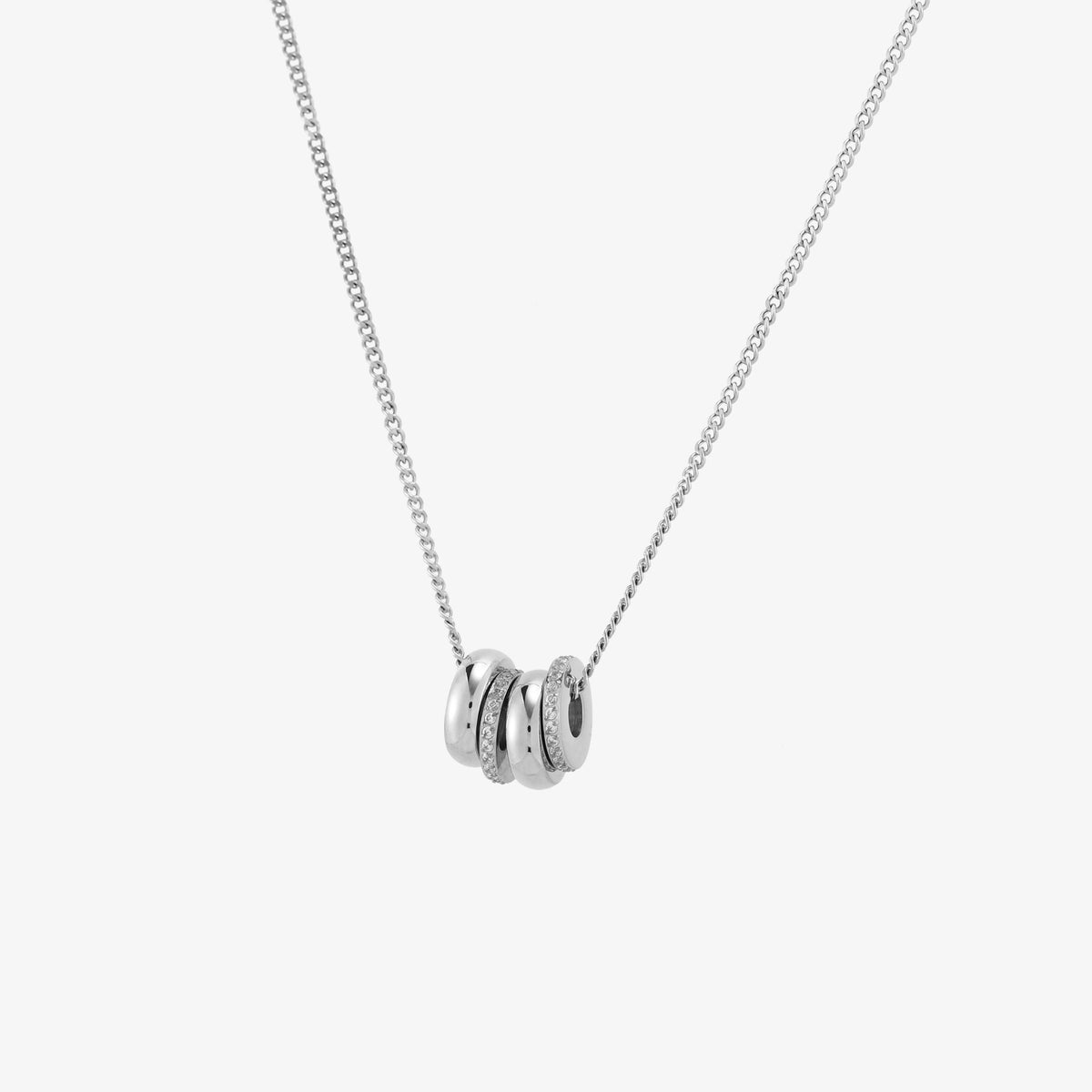 Triple Ring Zircon Necklace — Monte Carlo