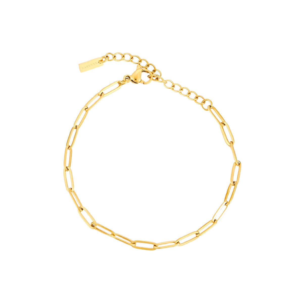 Paperclip Chain Bracelet, 3 mm × 16 cm — Cozumel