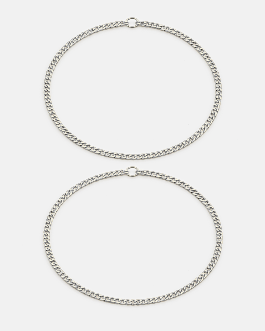 Men’s Permanent Couple Bracelet Set, 2 Pieces, Silver-Plated