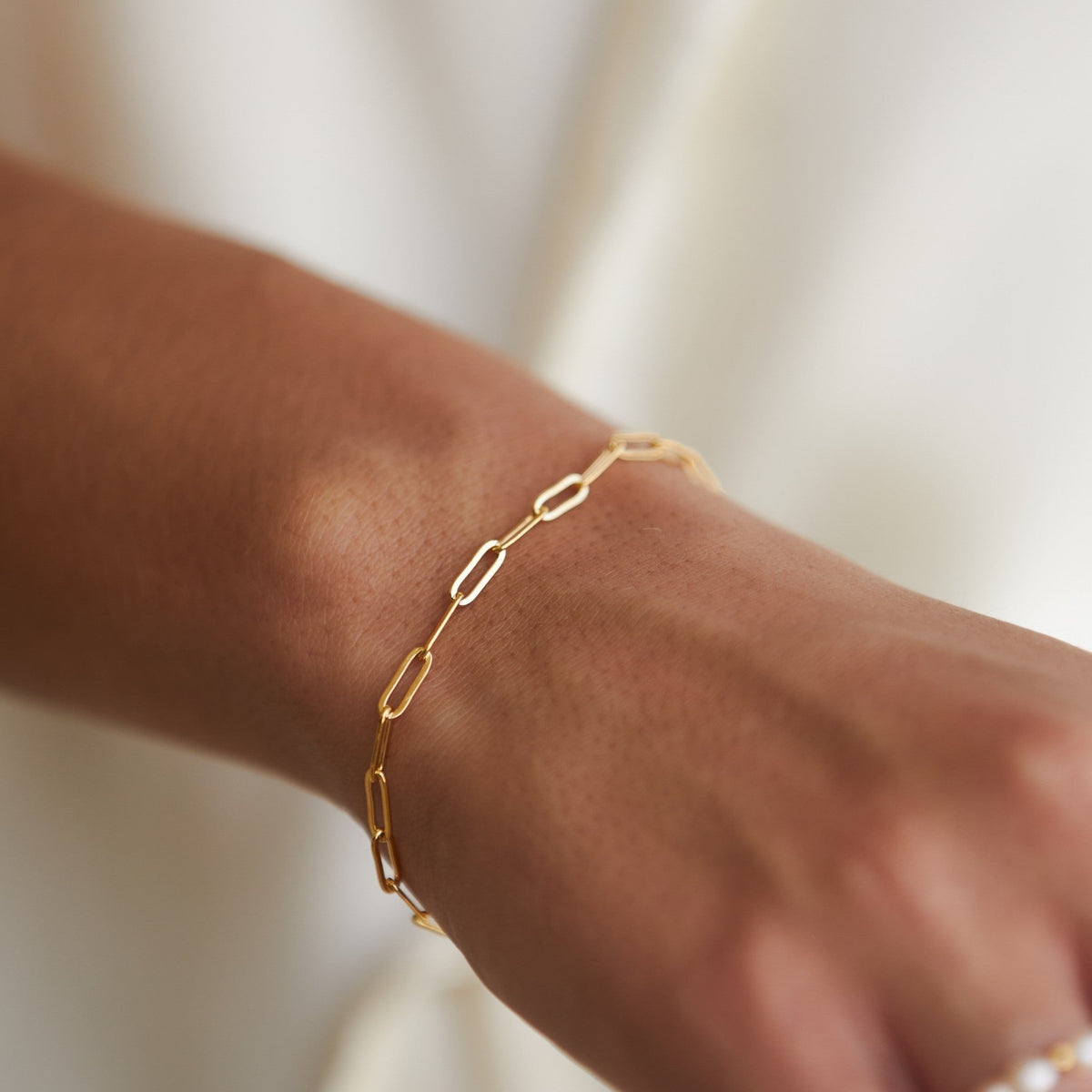Paperclip Chain Bracelet, 3 mm × 16 cm — Cozumel