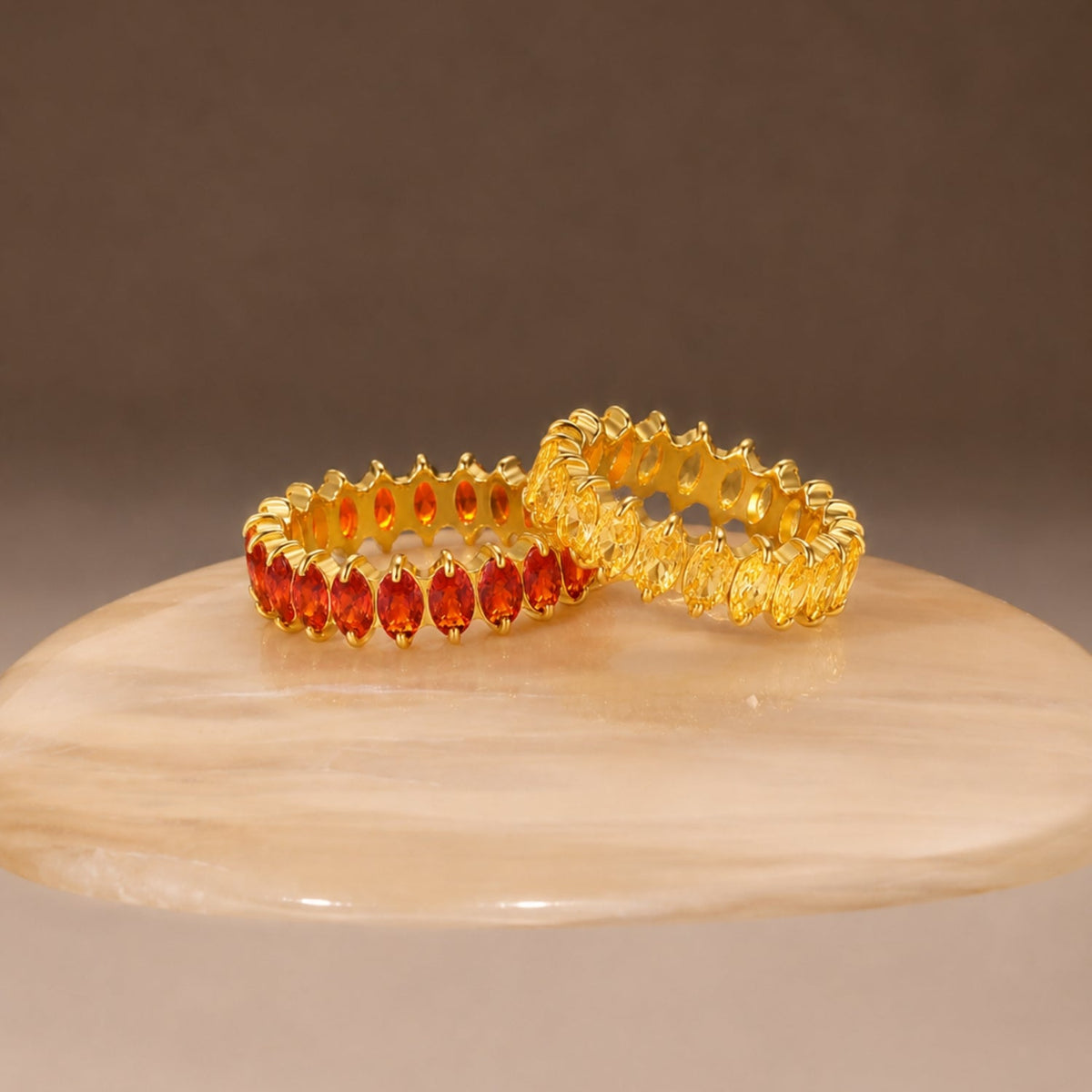 Birthstone-Color Cubic Zirconia Eternity Ring, 6.6 mm