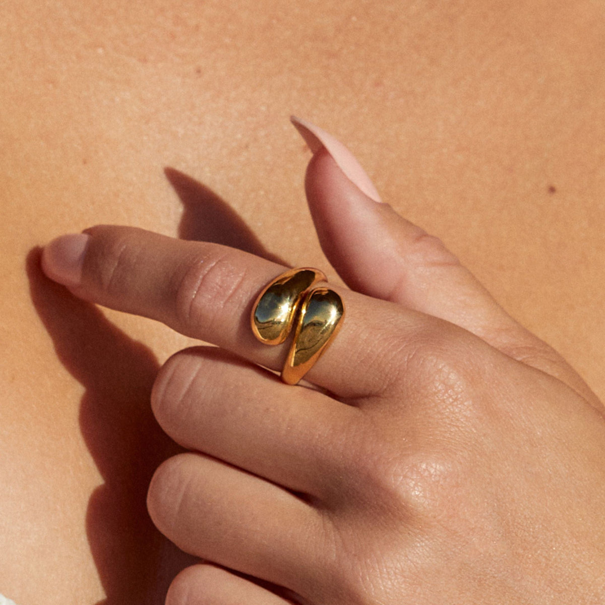 Open Wrap Statement Ring — Double Twist