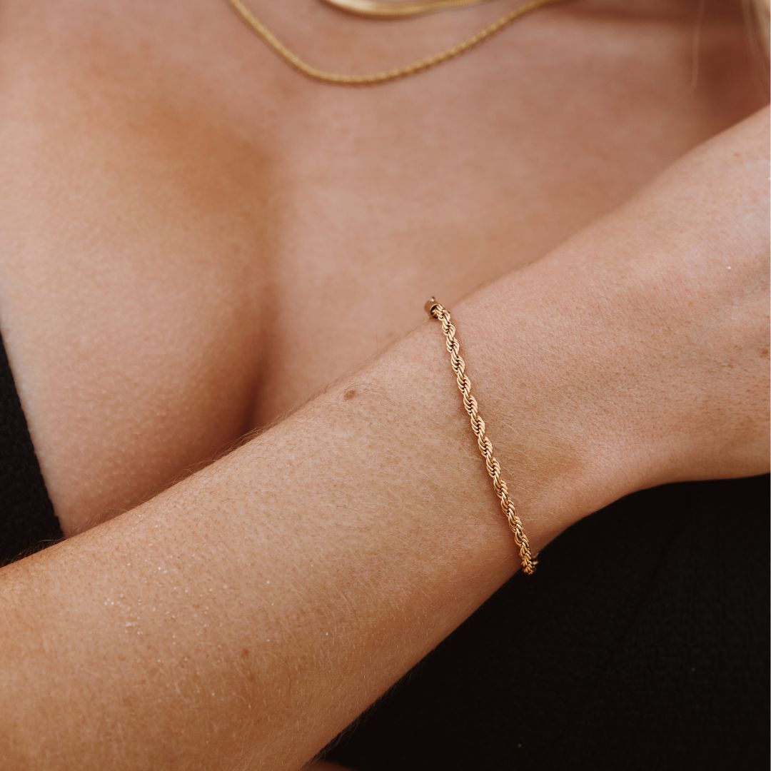 Rope Chain Bracelet, 3 mm, 16–20 cm — Calvi