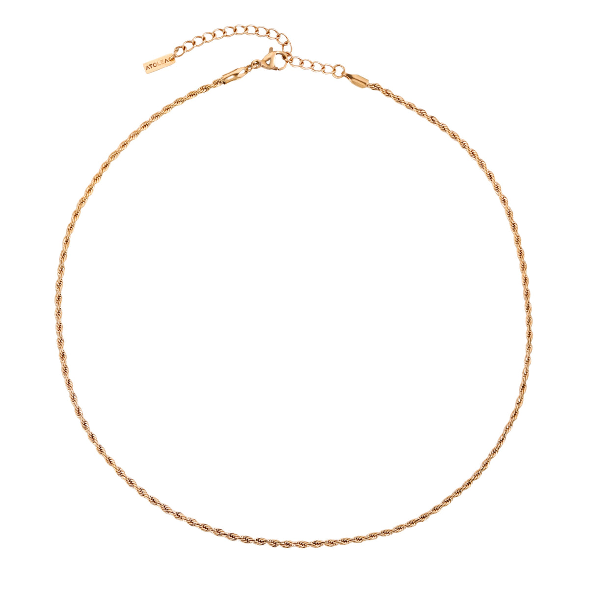 Rope Chain Necklace, 2 mm × 39 cm — Calvi