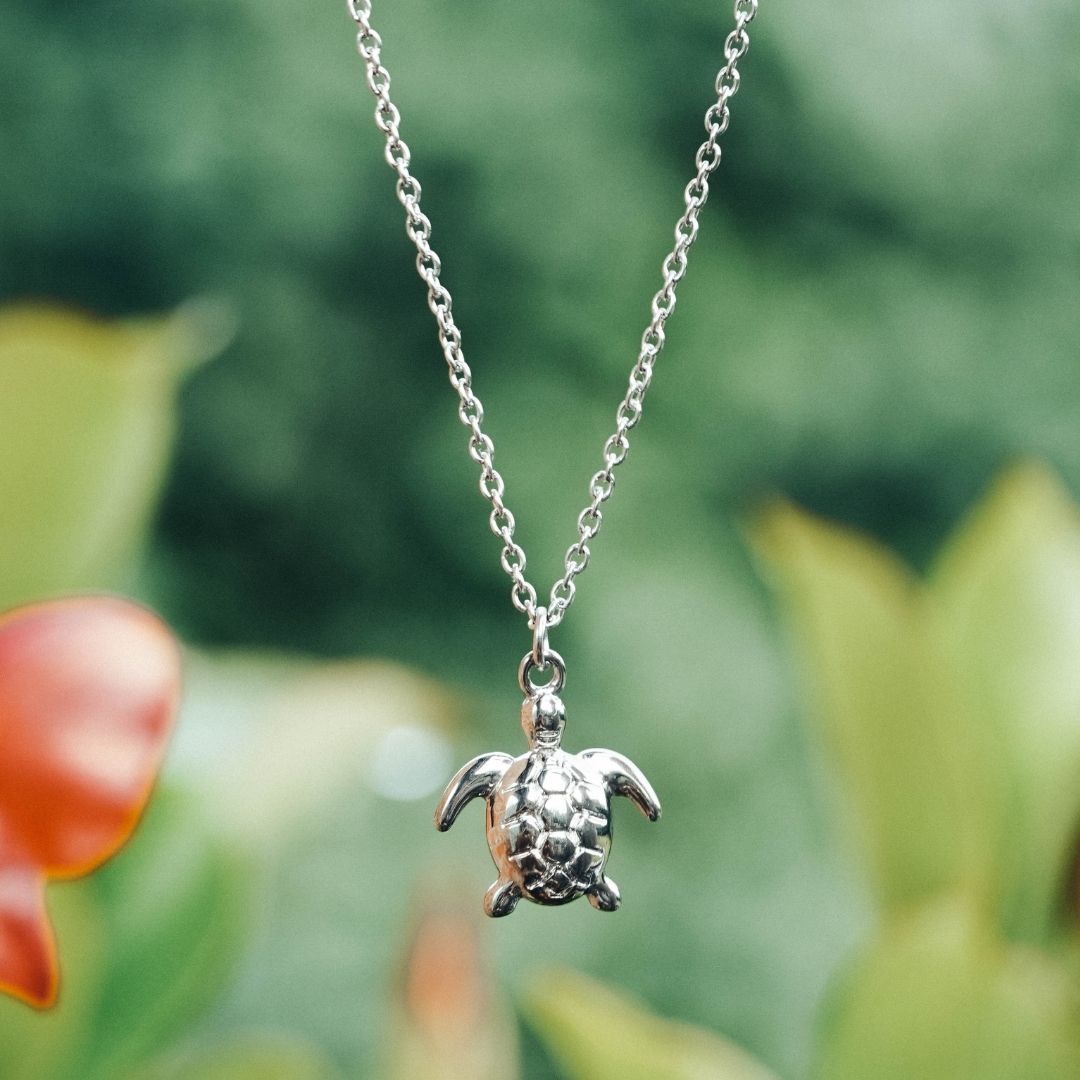 Sea Turtle Pendant Necklace, 45 cm