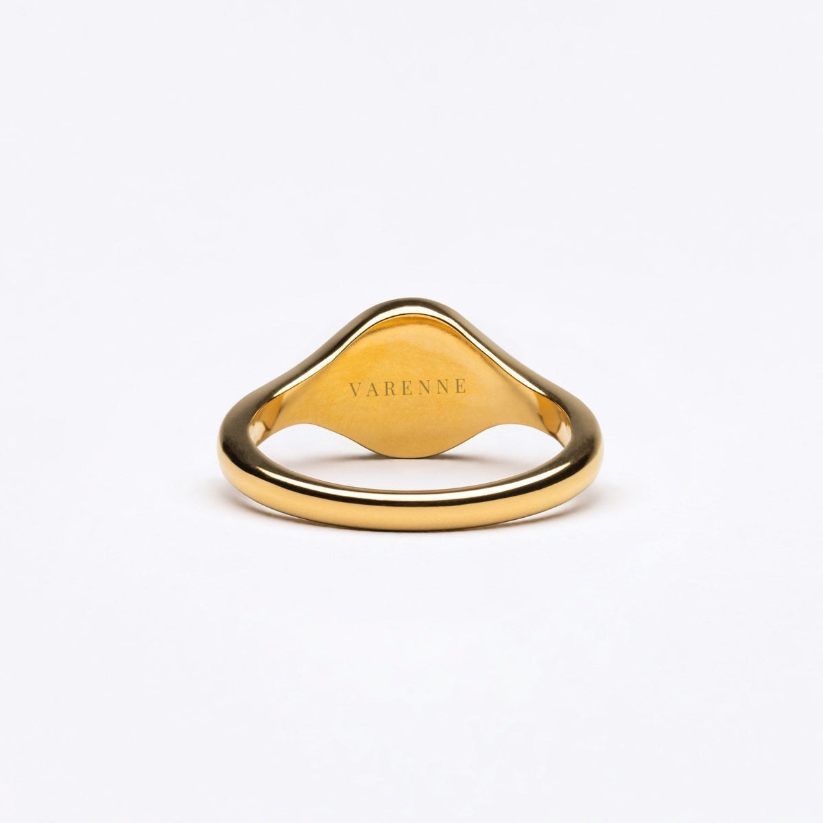 Round Sunburst Signet Ring, Steel