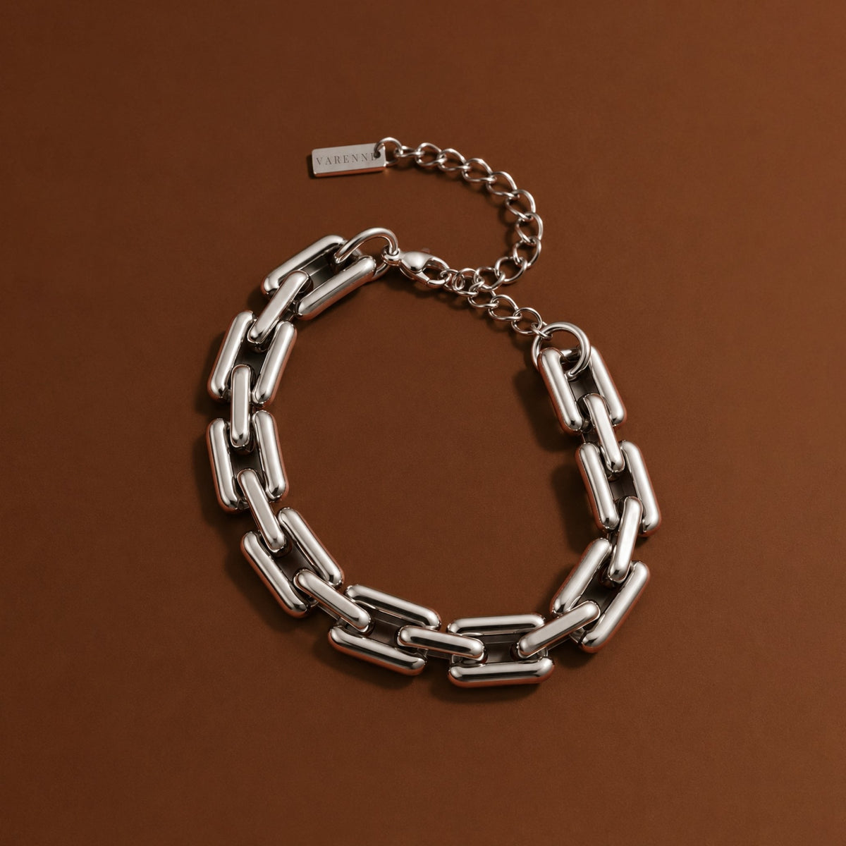 Chunky Link Chain Bracelet, 8.5 mm, Steel