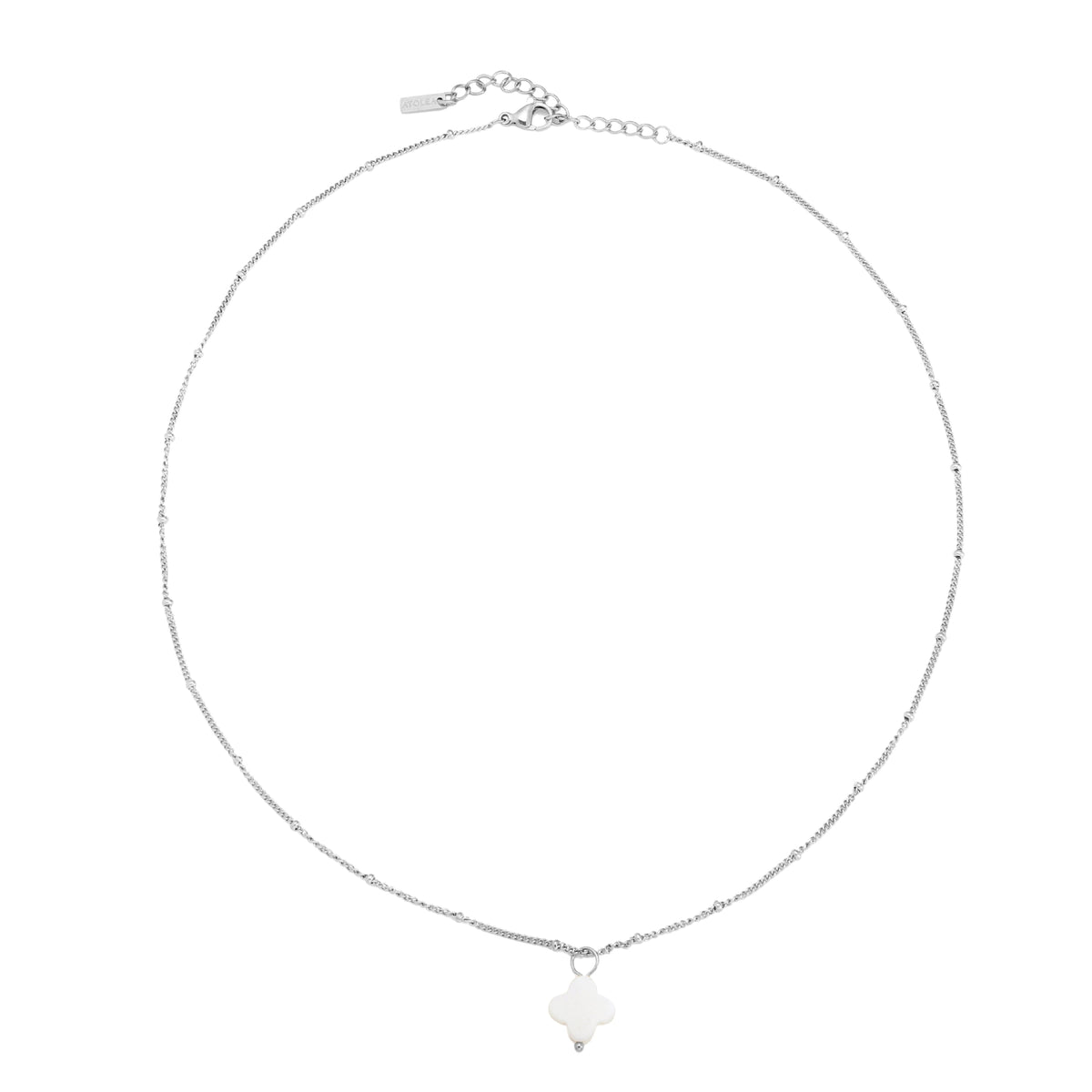 Mother-of-Pearl Quatrefoil Necklace — Positano