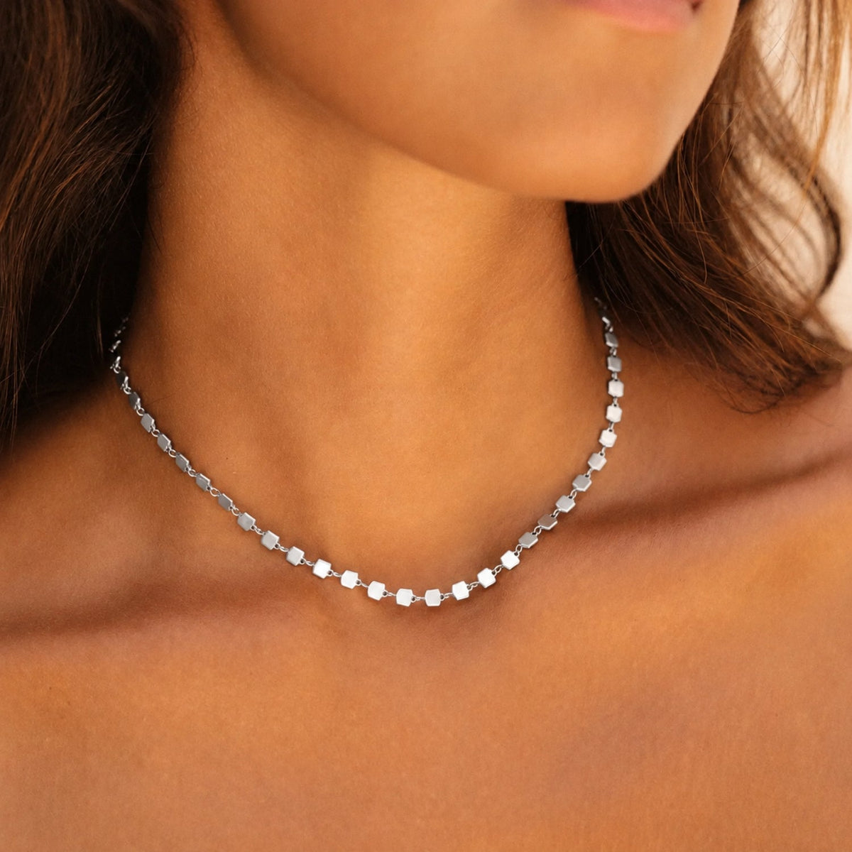 Round Disc Chain Choker, 39 cm — Ilios