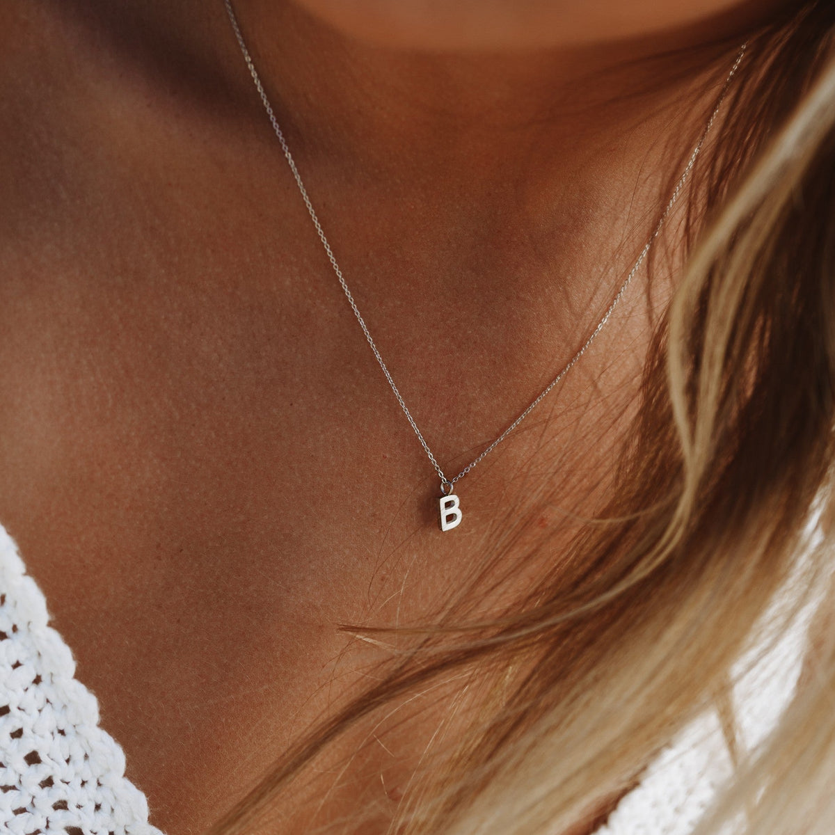 Initial Letter Pendant Necklace, A–Z, 45 cm