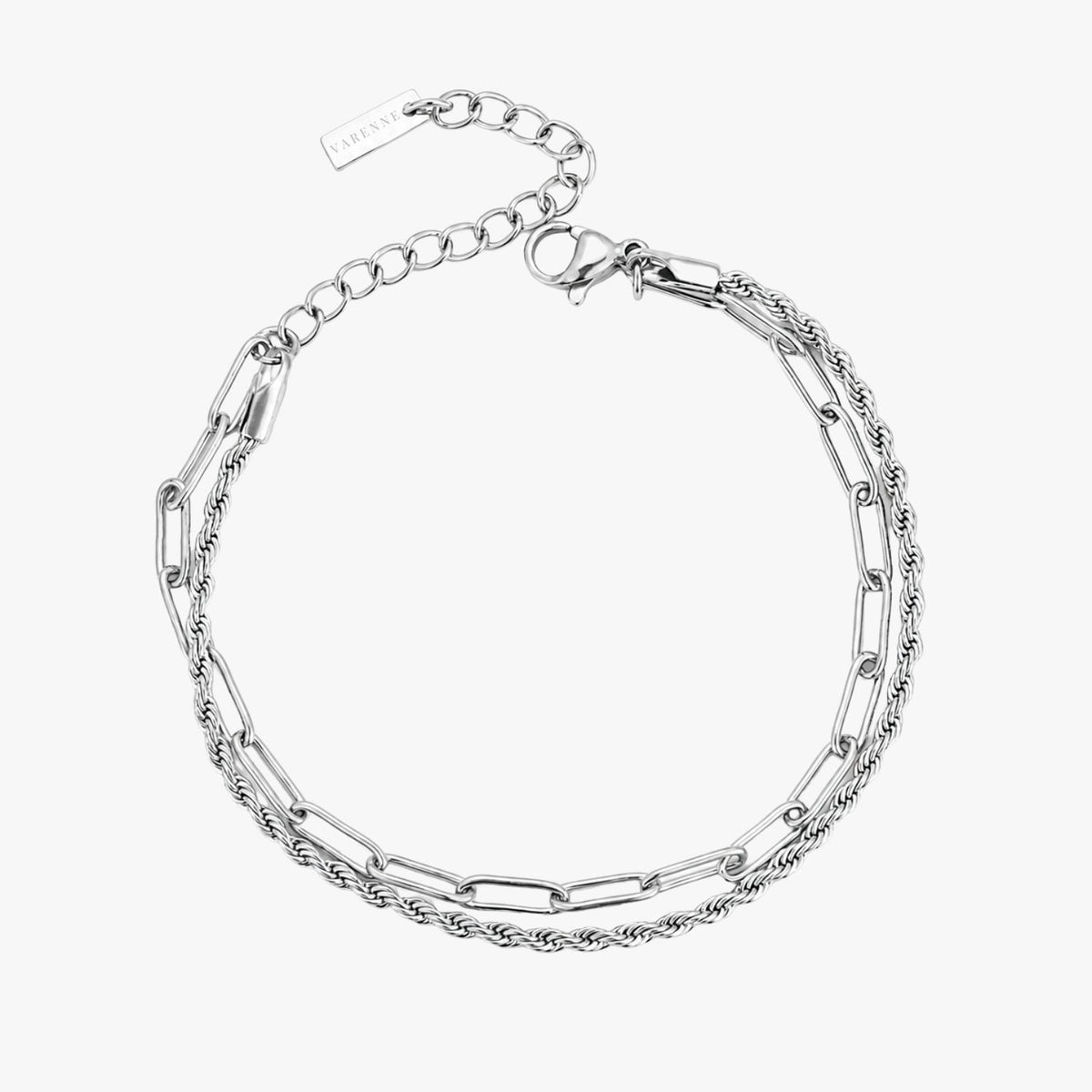 Layered Chain Bracelet, Stainless Steel — Go-To