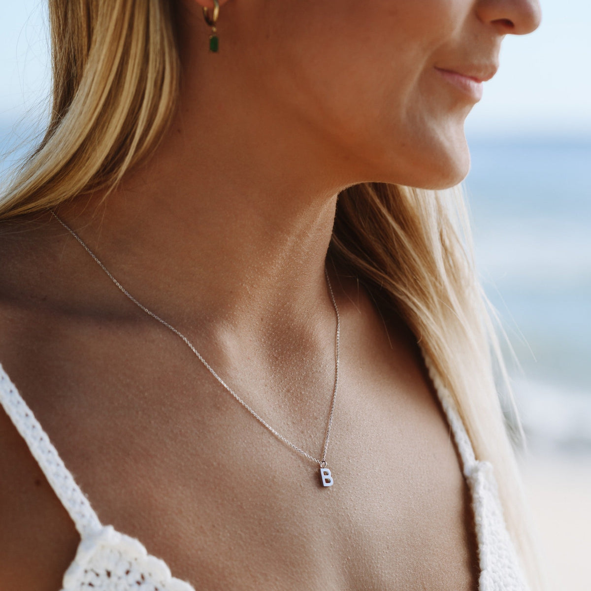 Initial Letter Pendant Necklace, A–Z, 45 cm