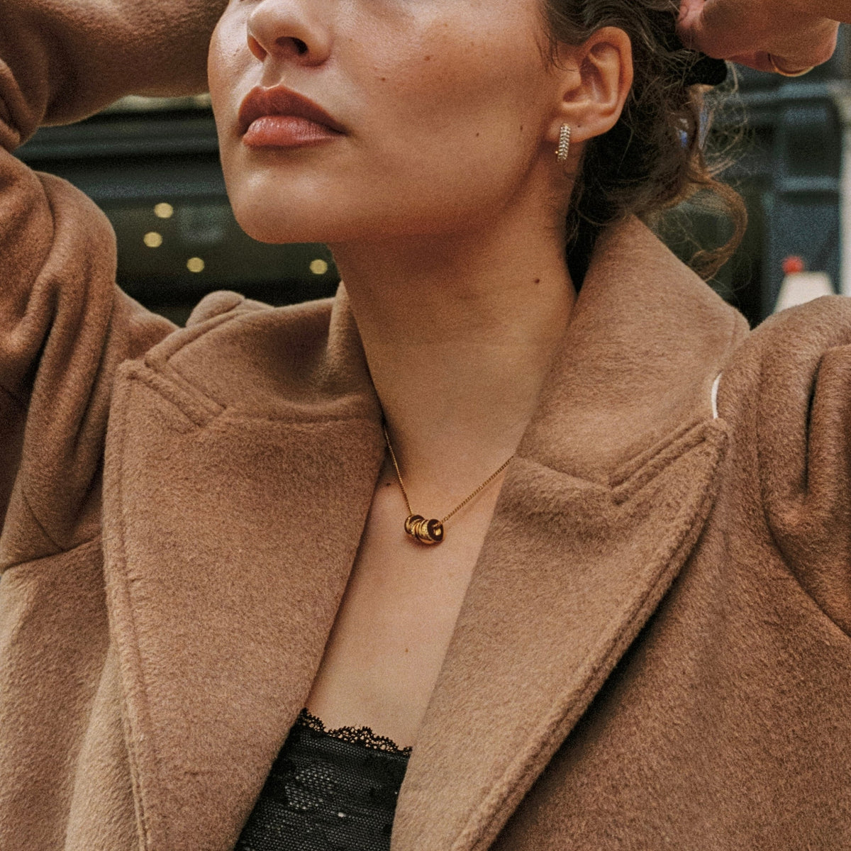 Triple Ring Zircon Necklace — Monte Carlo