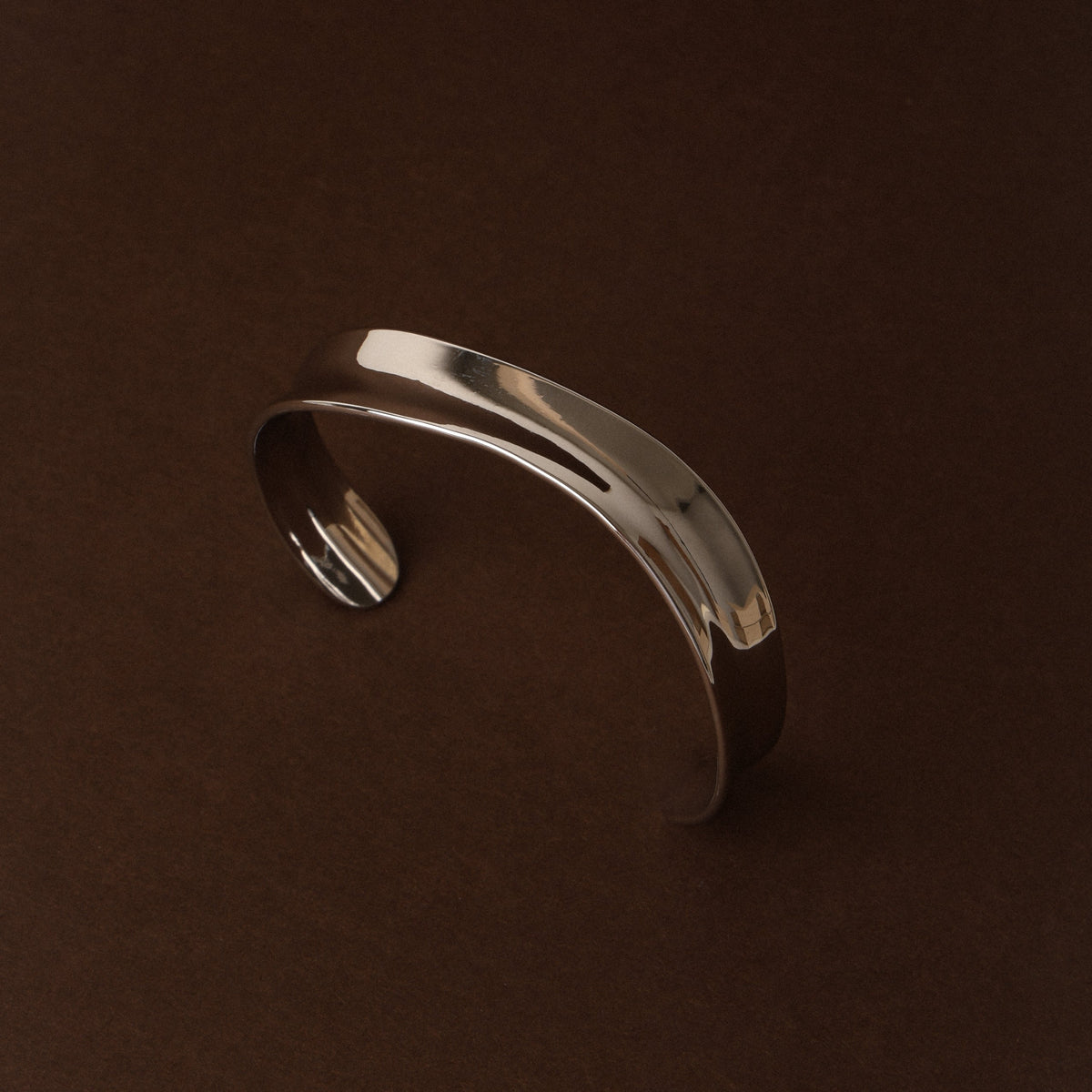 Sculpted Polished Open Cuff Bracelet — Sol