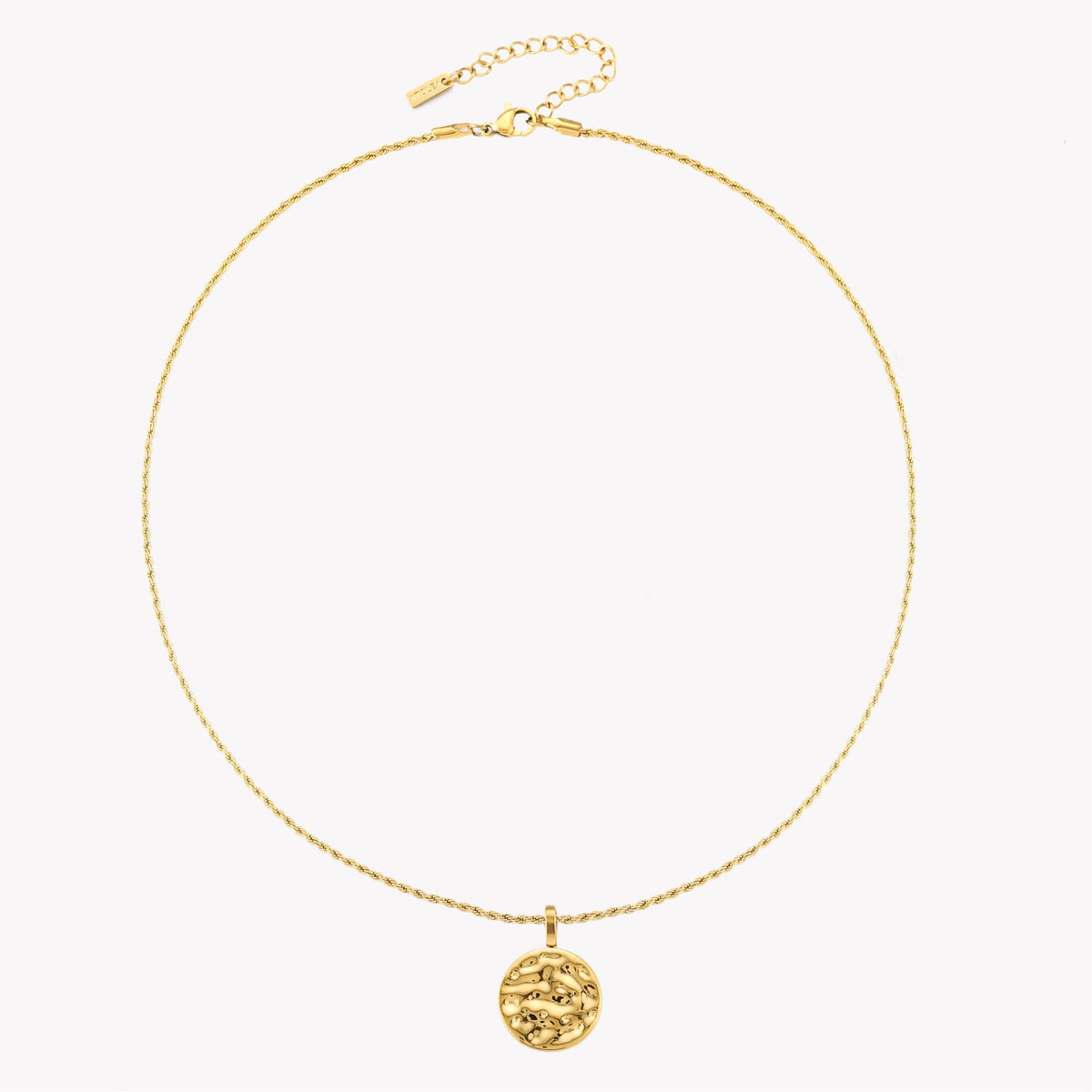 Hammered Disc Pendant Necklace — Sorella