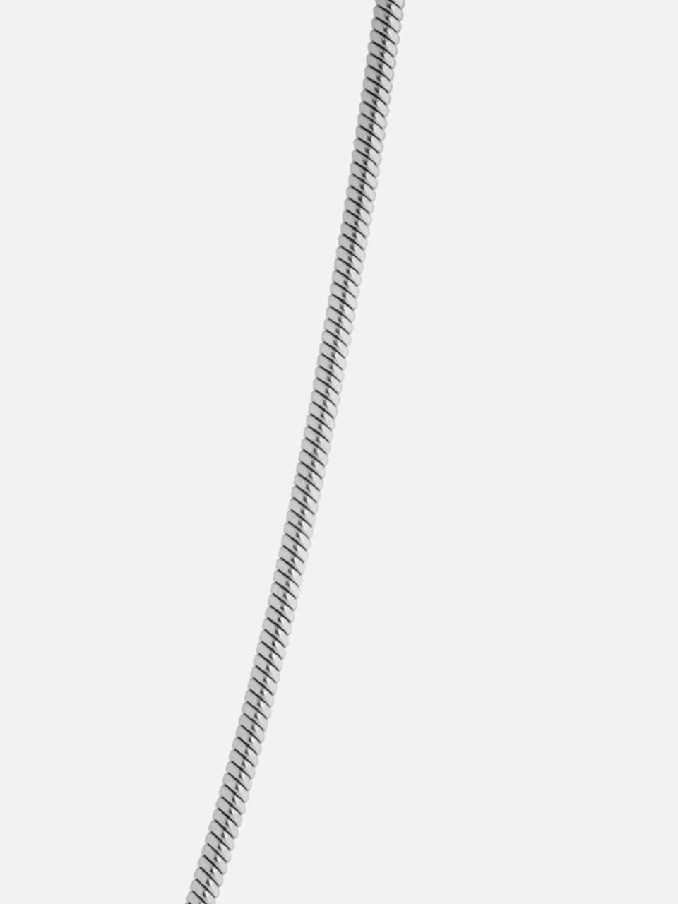 Men’s Box Chain Necklace, 55 cm, Platinum-Plated Steel
