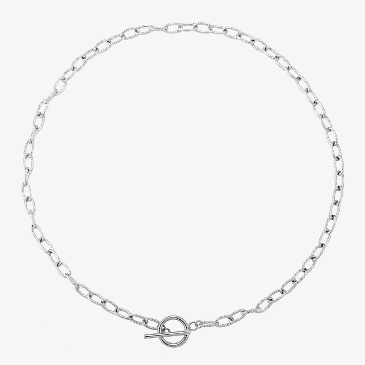 Paperclip Toggle Choker, 42 cm, Steel