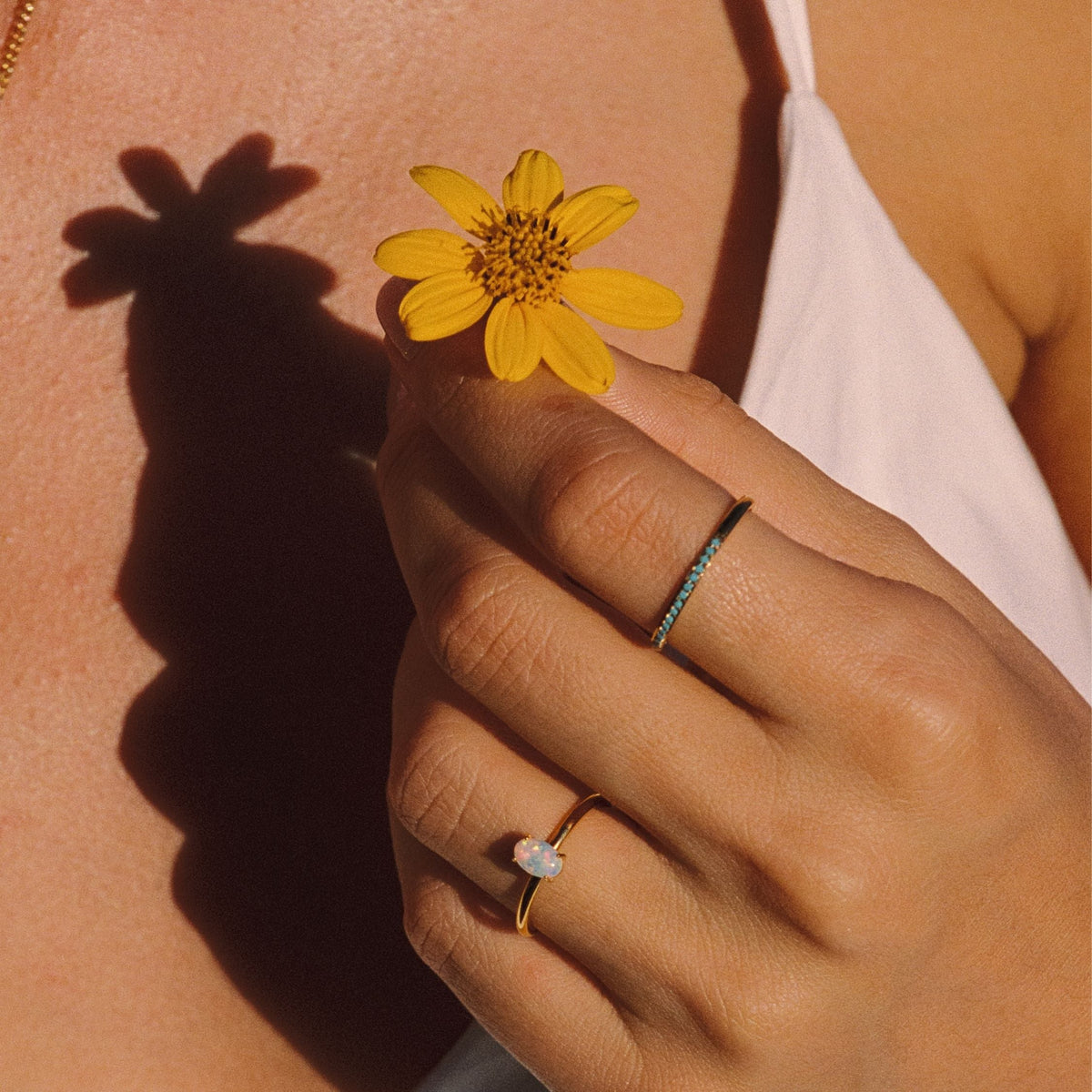 Fine Turquoise Stone Band Ring, 1.58 mm