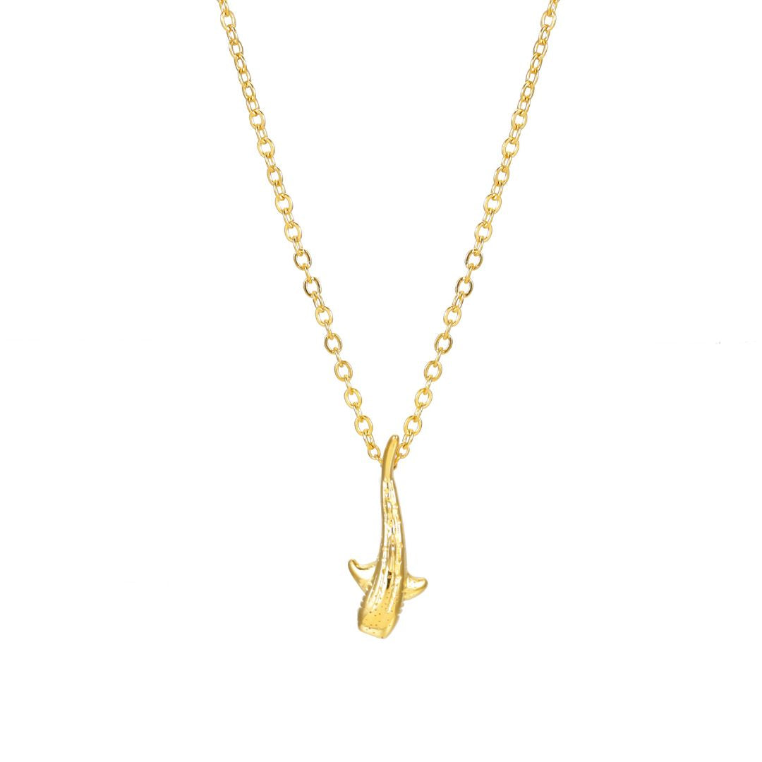 Whale Shark Pendant Necklace, 45–50 cm, Steel