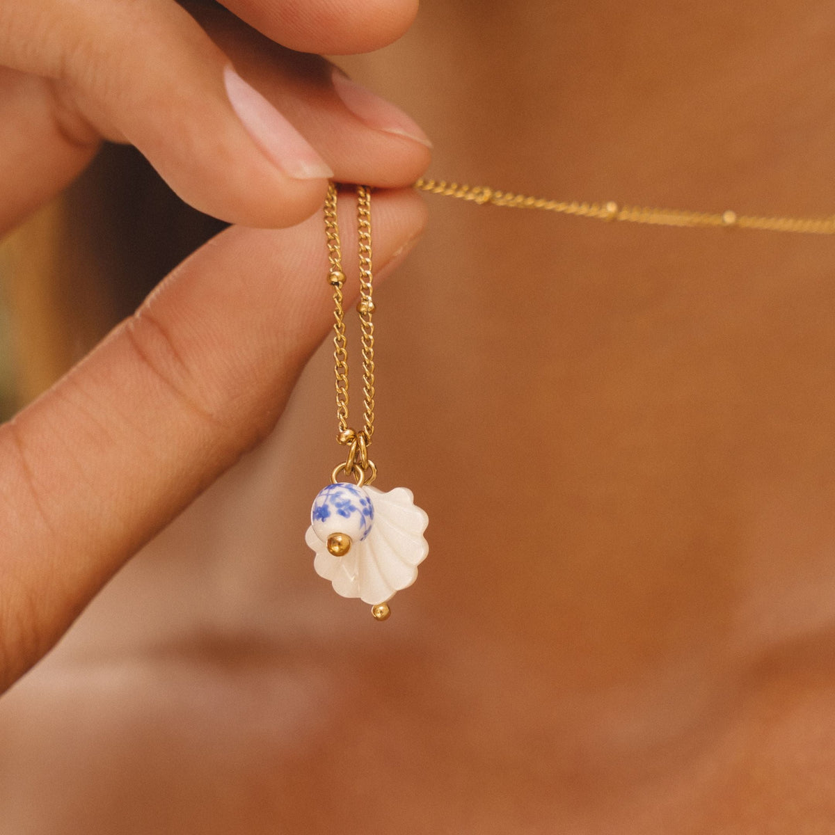 Mother-of-Pearl Shell Necklace — Santorini