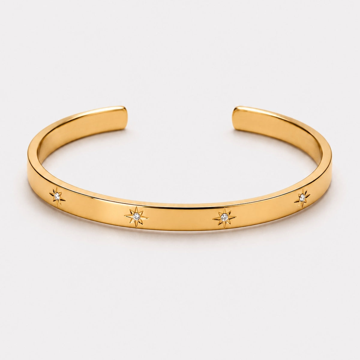 Starburst Zircon Cuff Bracelet — Starlight