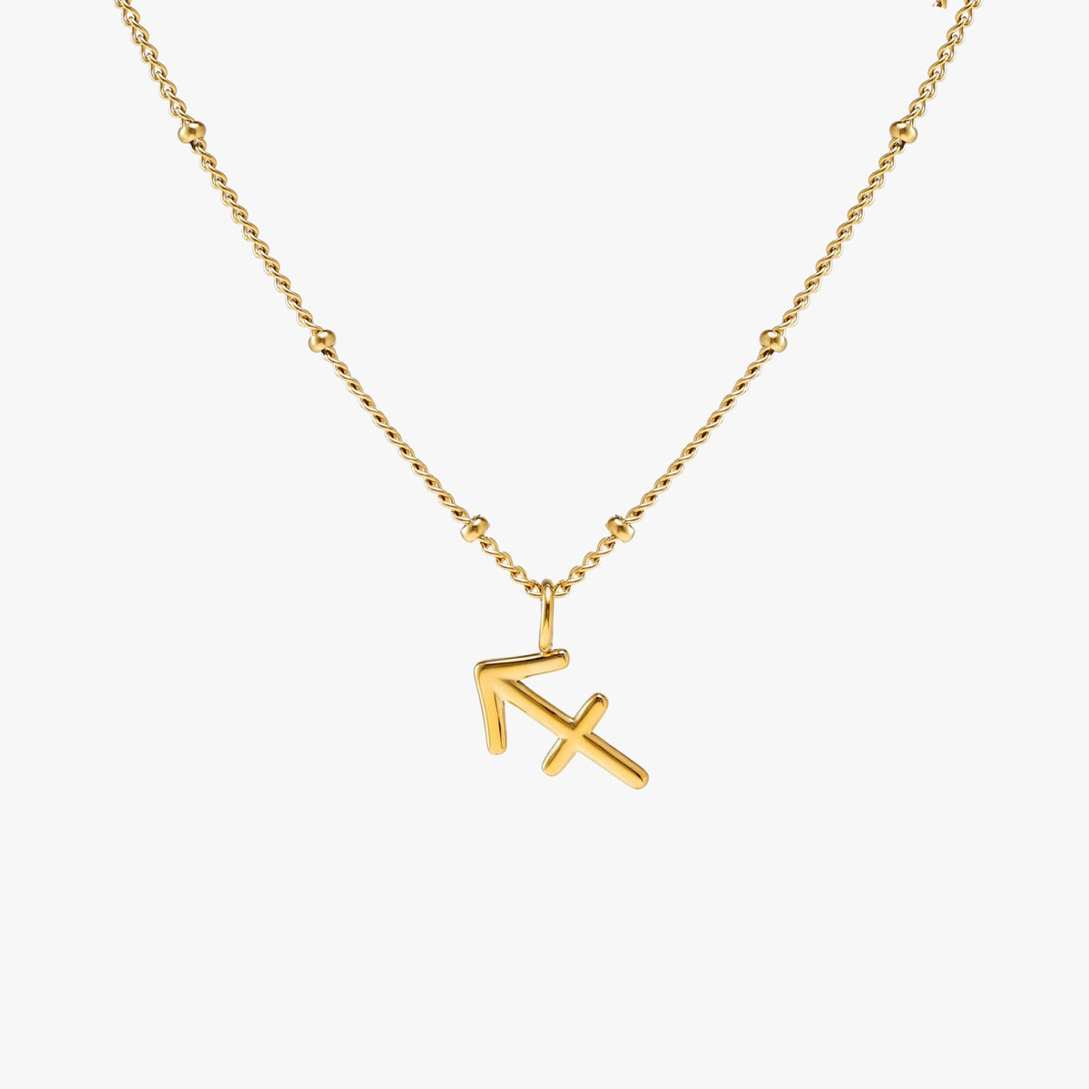 Zodiac Symbol Pendant Necklace, 10 mm