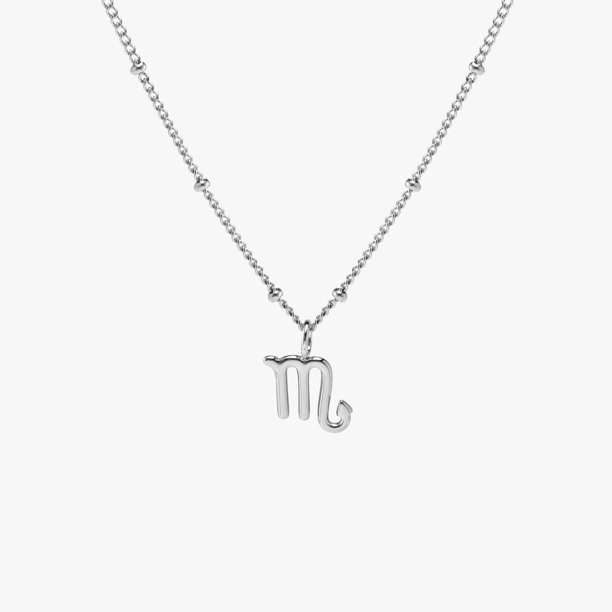 Zodiac Symbol Pendant Necklace, 10 mm