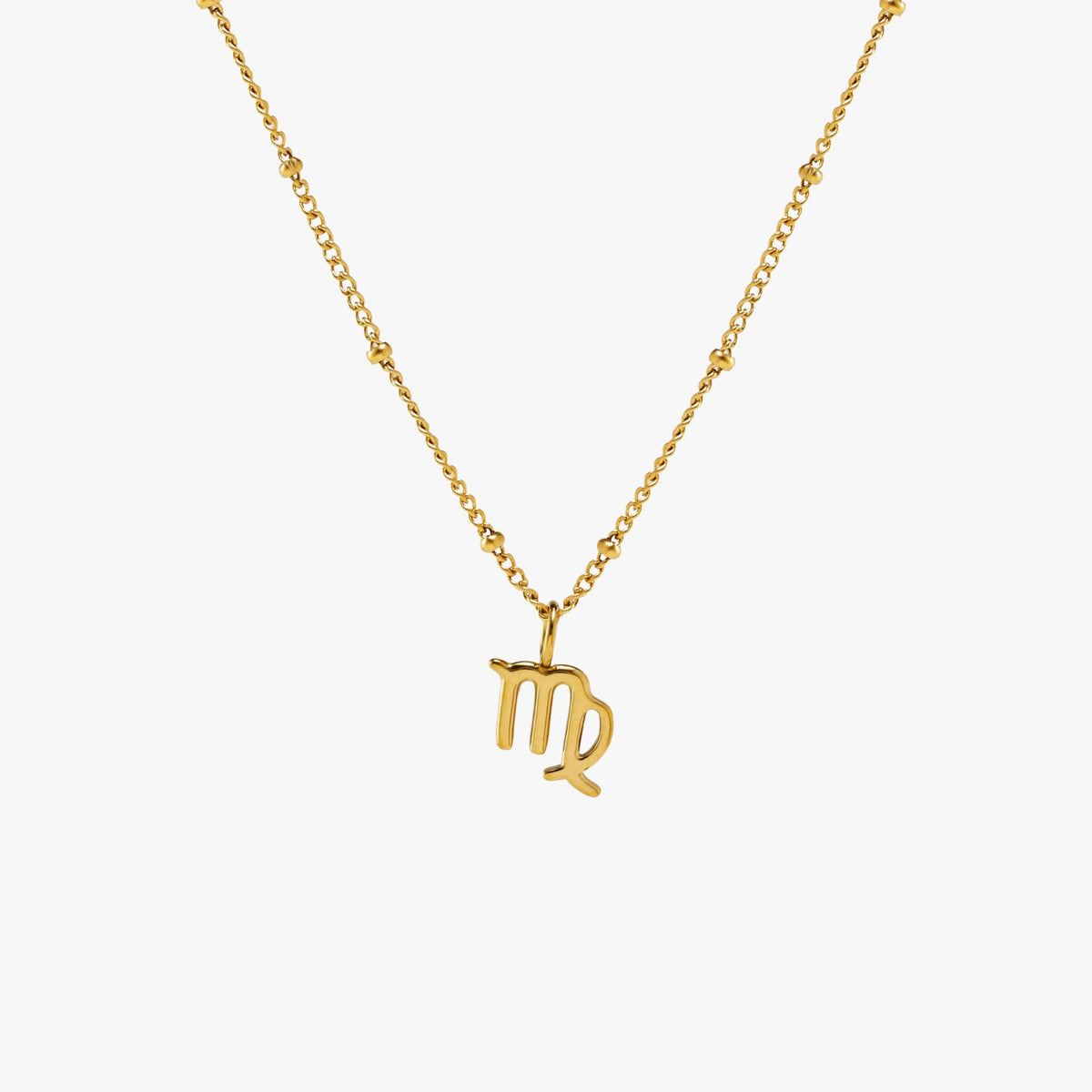 Zodiac Symbol Pendant Necklace, 10 mm