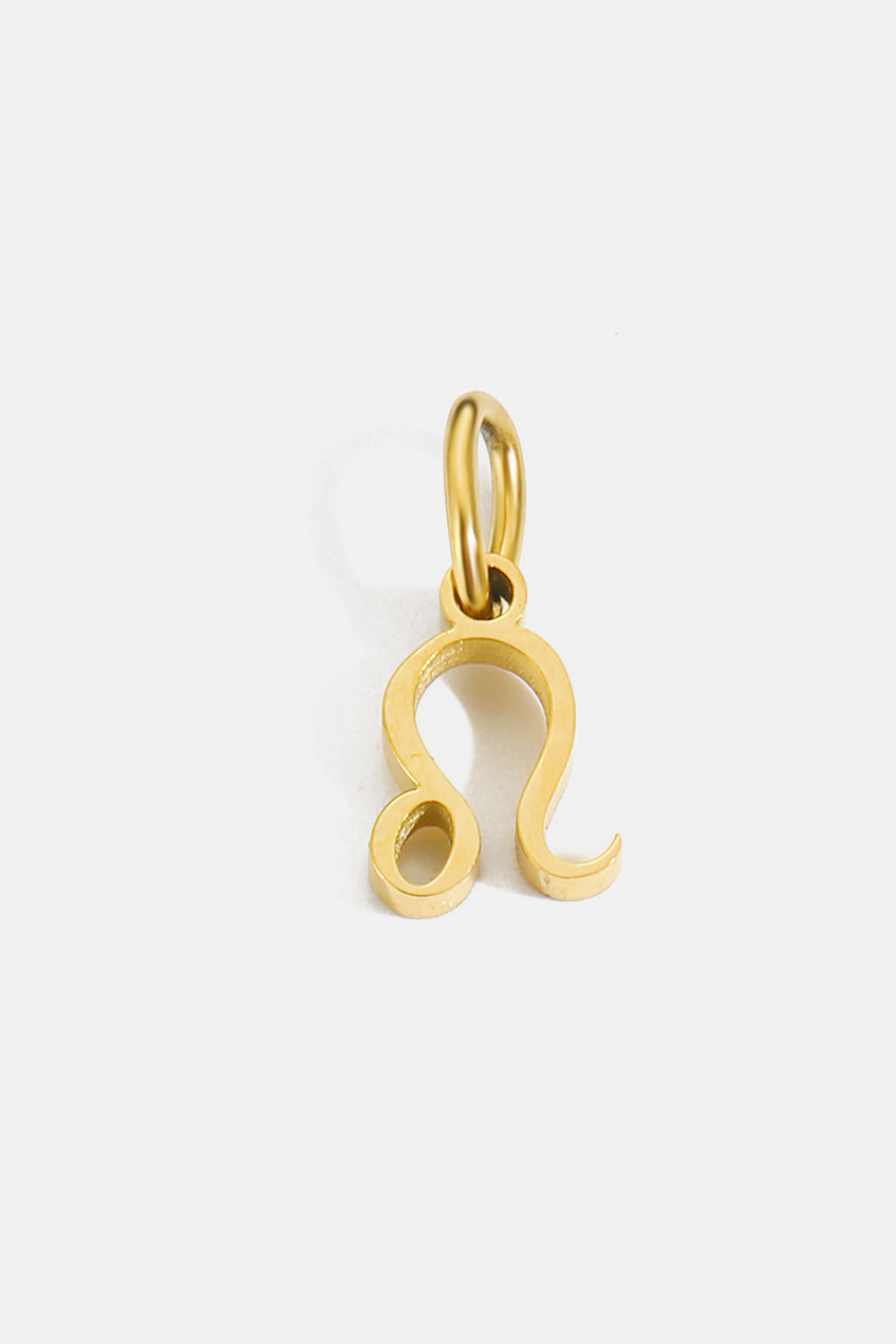 Zodiac Sign Pendant, 7 mm, Gold-Tone Stainless Steel