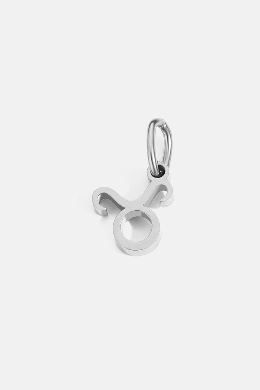 Zodiac Sign Pendant, 7 mm, Silver-Tone Stainless Steel