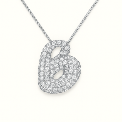 Bubble Initial Crystal Necklace, A–Z, 18 in