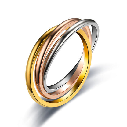 Triple Interlocking Spinner Ring — Trinity