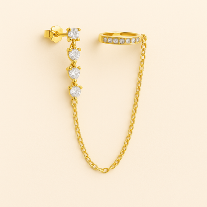 Crystal Chain Ear Cuff Earring — Audra