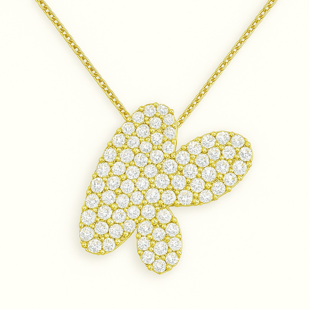 Bubble Initial Crystal Necklace, A–Z, 18 in