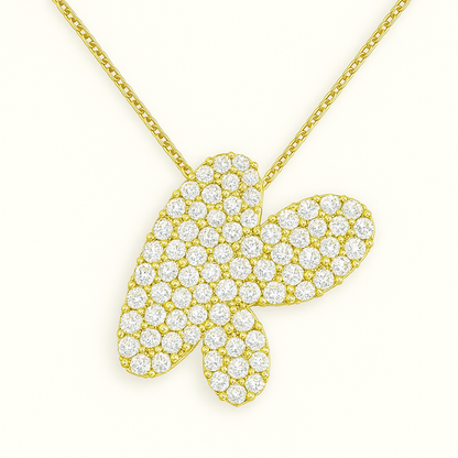 Bubble Initial Crystal Necklace, A–Z, 18 in