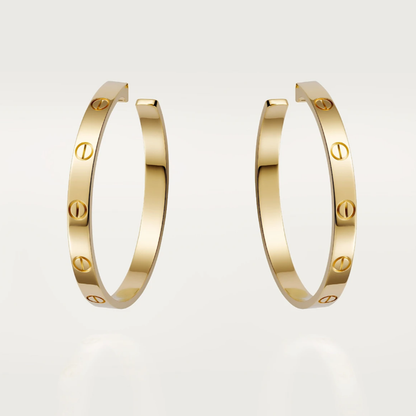 Large Screw Detail Hoop Earrings
