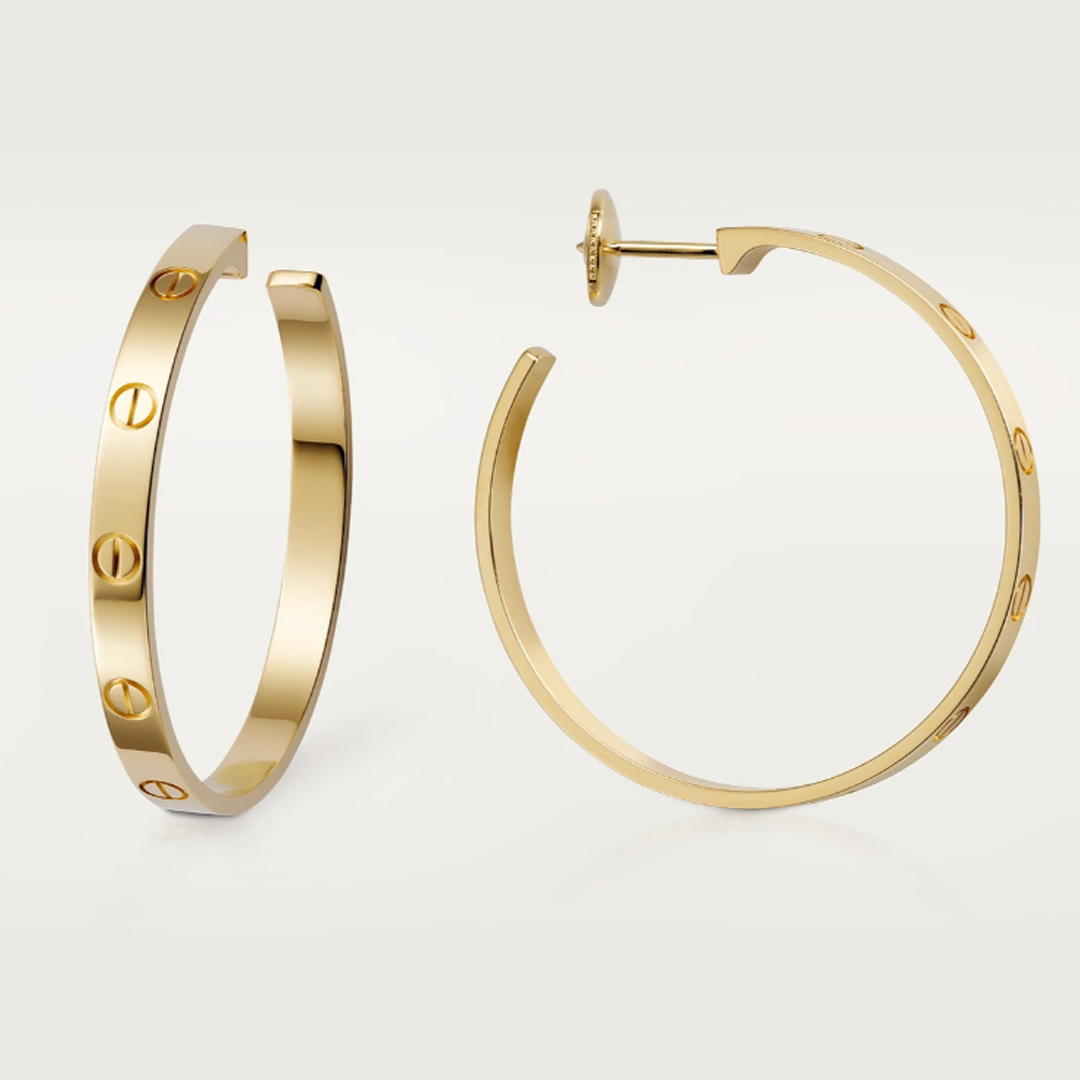 Large Screw Detail Hoop Earrings