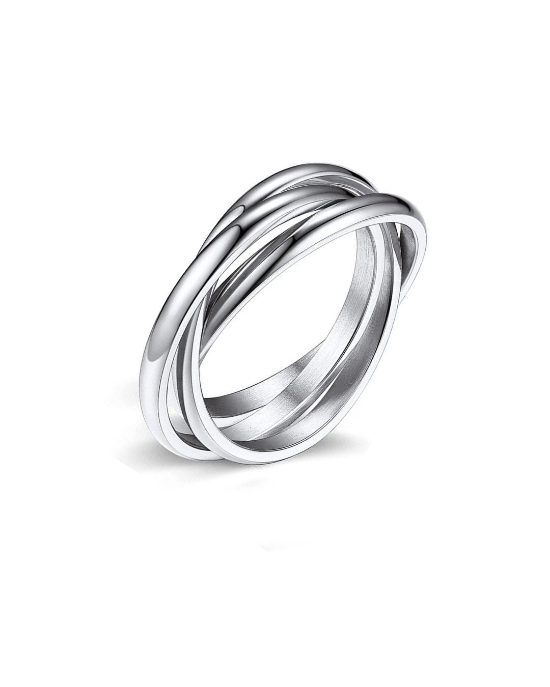 Triple Interlocking Spinner Ring — Trinity