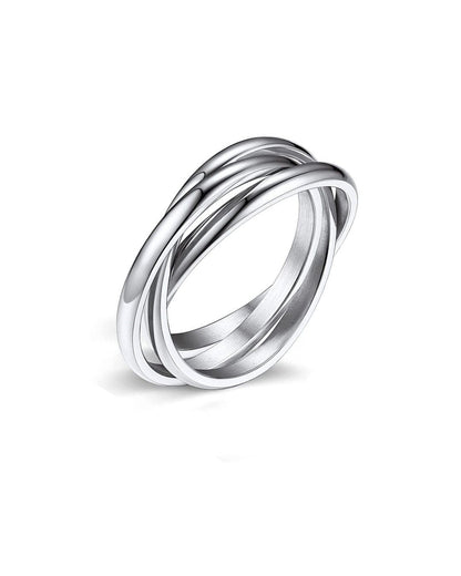 Triple Interlocking Spinner Ring — Trinity
