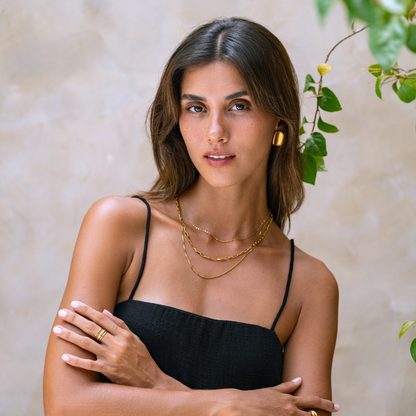 Triple Layer Chain Choker, 36–47 cm — Solara