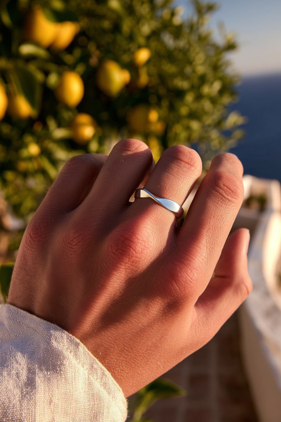 Adjustable Twist Ring, Polished Silver-Tone — Vérité