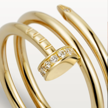 Double Wrap Nail Ring with Clear Details