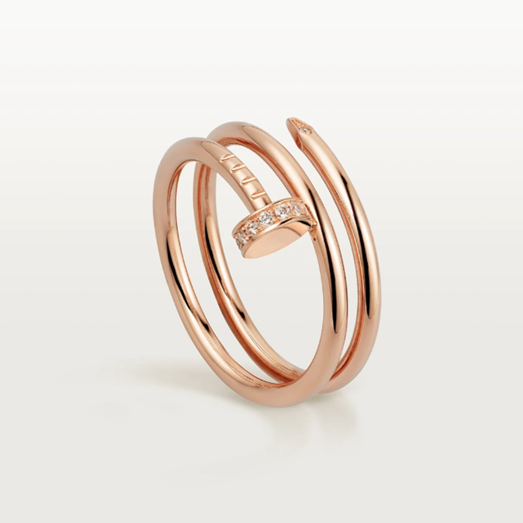 Double Wrap Nail Ring with Clear Details