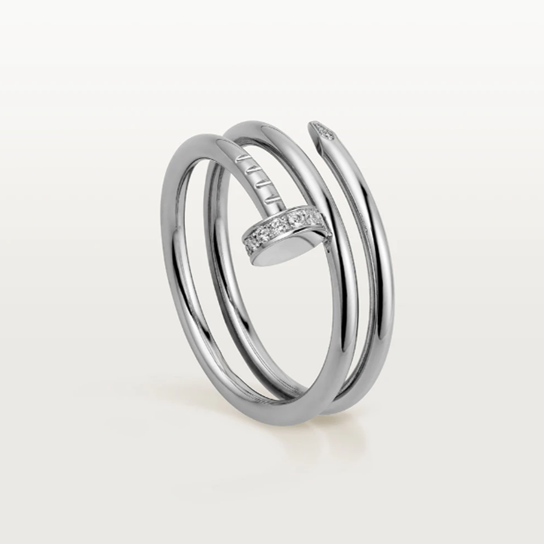 Double Wrap Nail Ring with Clear Details